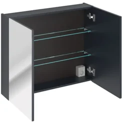 Szafka wisząca Olimmi z lustrem 80 cm granatowa