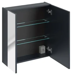 Szafka wisząca Olimmi z lustrem 60 cm granatowa
