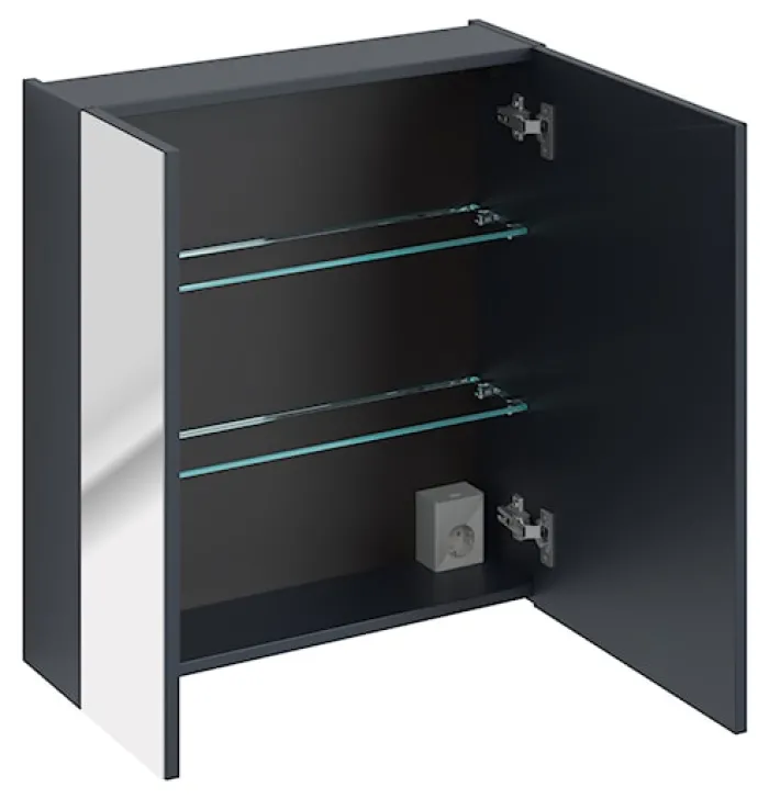 Szafka wisząca Olimmi z lustrem 60 cm granatowa