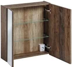 Szafka wisząca Olimmi z lustrem 60 cm dąb santa