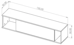 Szafka wisząca Perila 135 cm zamykana hikora