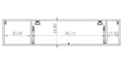 Szafka wisząca Perila 135 cm zamykana czarny