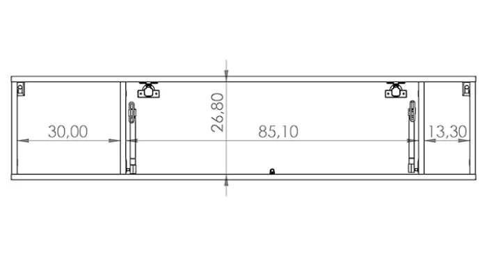 Szafka wisząca Perila 135 cm zamykana biała