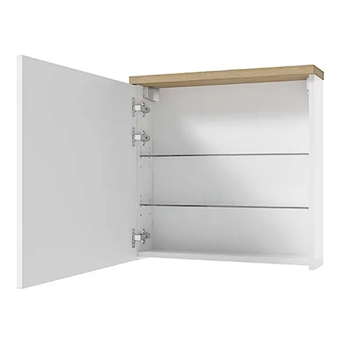 Szafka wisząca Saeli 60x60x15 cm z lustrem