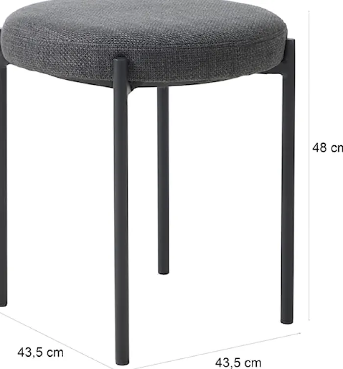 Taboret z tapicerowanym siedziskiem Pelican brązowy