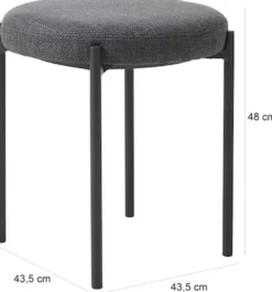 Taboret z tapicerowanym siedziskiem Pelican kremowy