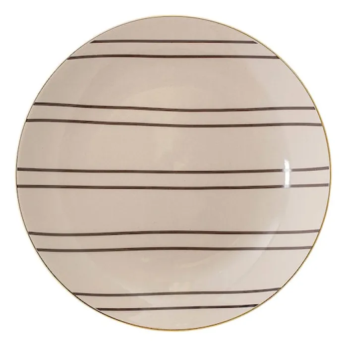 Talerz Bloomingville Folki z kamionki średnica 20 cm