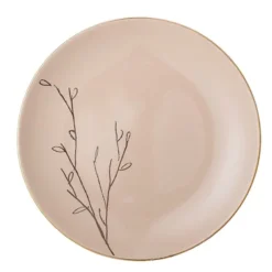 Talerz Bloomingville Juhana z kamionki brązowy średnica 22 cm