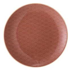 Talerz Bloomingville Wibke z kamionki pomarańczowy średnica 20 cm
