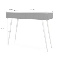 Toaletka Bello 104 cm biała ze złotymi nogami