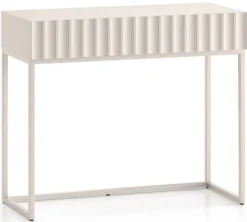Toaletka Derriva z szufladą i ryflowanymi frontami 91 cm kaszmir