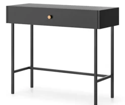 Toaletka Divenos z szufladą 93 cm Czarna