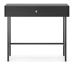 Toaletka Divenos z szufladą 93 cm Czarna