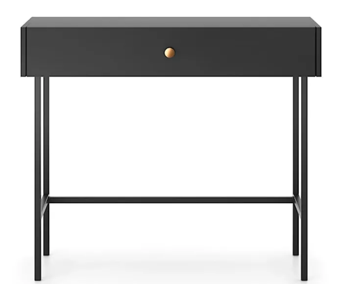 Toaletka Divenos z szufladą 93 cm Czarna