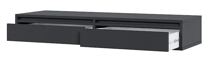 Toaletka Evo z szufladami wisząca 110 cm Czarna