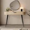 Toaletka Lovi z szufladą i ryflowaniem 120 cm dąb cremona