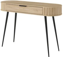 Toaletka Lovi z szufladą i ryflowaniem 120 cm dąb cremona