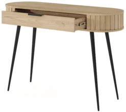 Toaletka Lovi z szufladą i ryflowaniem 120 cm dąb cremona