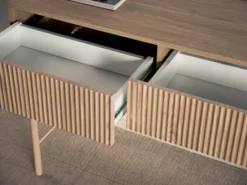 Toaletka Nolie z szufladami i nóżkami 110 cm Dąb Olejowany