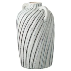 Wazon ceramiczny Lamital 22 cm biało-niebieski