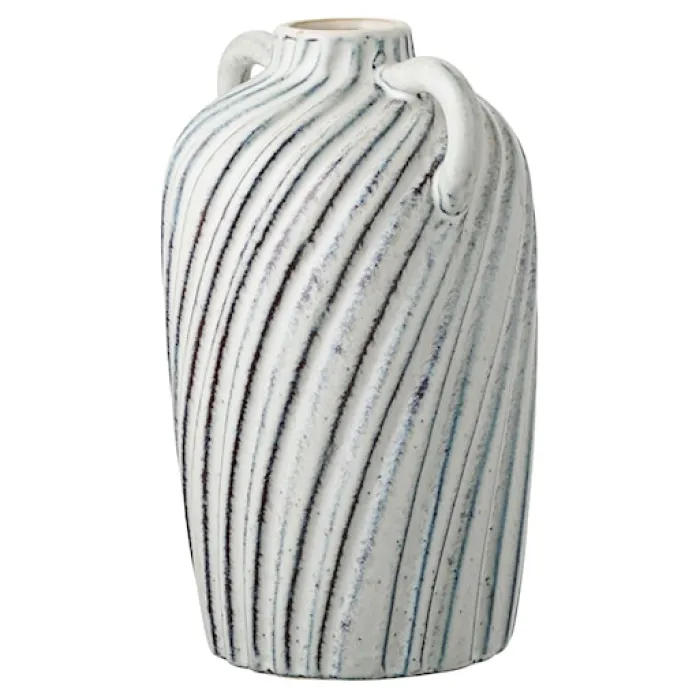 Wazon ceramiczny Lamital 22 cm biało-niebieski