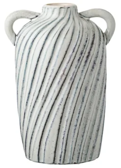 Wazon ceramiczny Lamital 22 cm biało-niebieski