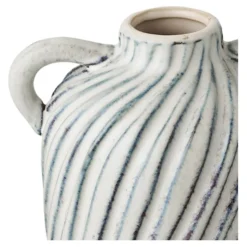 Wazon ceramiczny Lamital 22 cm biało-niebieski