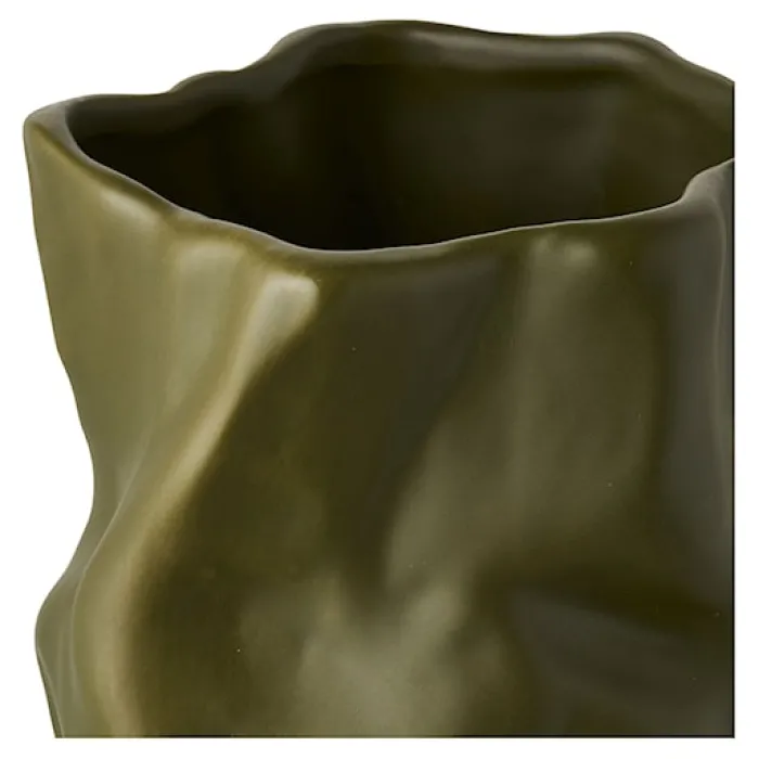 Wazon ceramiczny Velas 25,5 cm ciemnozielony