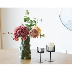 Wazon ceramiczny Velas 25,5 cm ciemnozielony