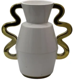 Wazon Kaljos ceramiczny złoto-biały