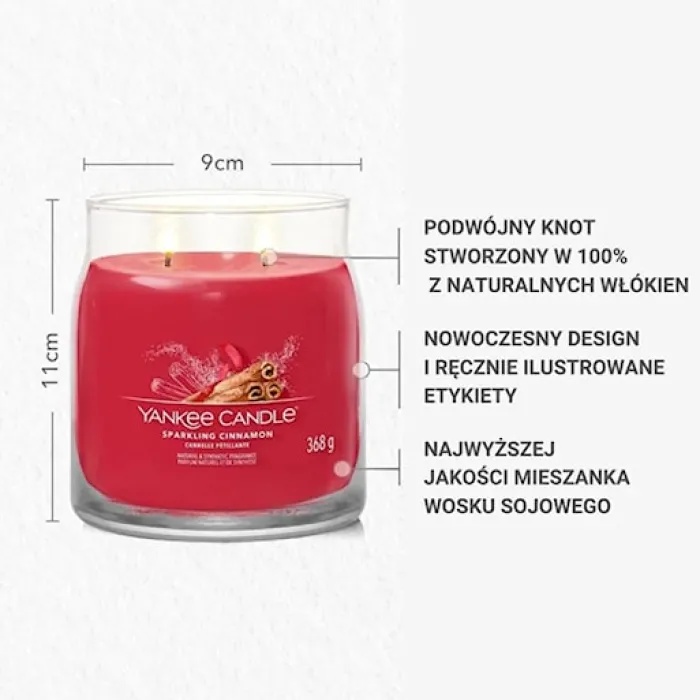 Świeca zapachowa Yankee Candle Sparkling Cinnamon 368 g