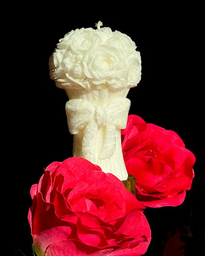 Świeca z wosku palmowego Rose Bouquet 210 g
