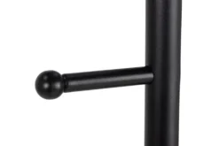 Wieszak na odzież wierzchnią Asparro czarny ścienny z 5 haczykami