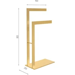 Wieszak na ręczniki Excelee stojący złoty 40x20x80 cm