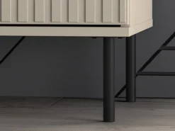 Witryna dwudrzwiowa Caletto 92 cm ozdobne lamele beżowa