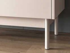Witryna dwudrzwiowa Dunea przeszklona z oświetleniem 55 cm kaszmir/dąb