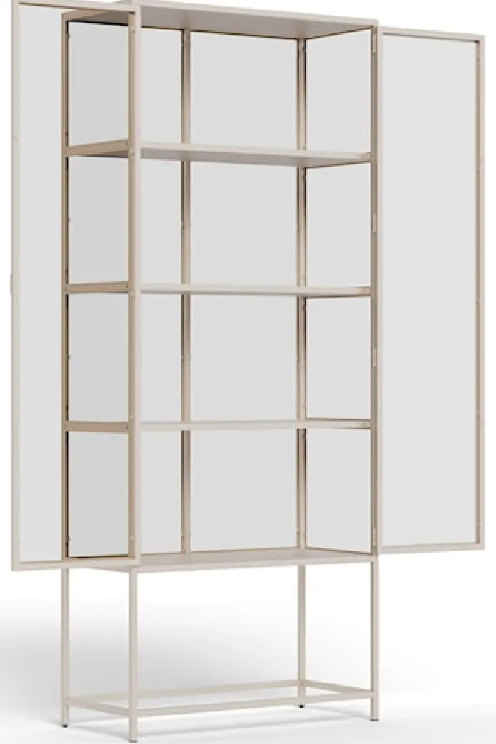 Witryna dwudrzwiowa Seaford 77 cm beżowa