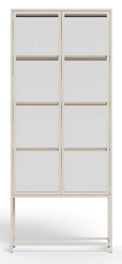 Witryna dwudrzwiowa Seaford 77 cm beżowa