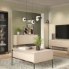 Witryna dwudrzwiowa Trend 92 cm z LED Beżowa