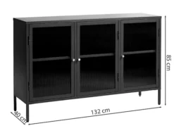 Witryna metalowa Avensunly 85 cm z przeszkleniem zielona