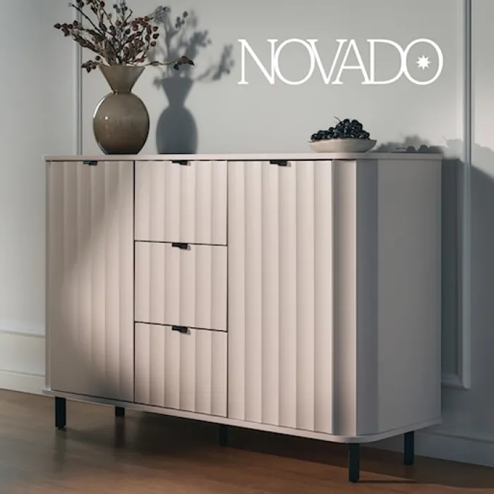Witryna niska Novado dwudrzwiowa 98 cm kaszmir