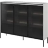 Witryna trzydrzwiowa Trend 150 cm z LED Biała