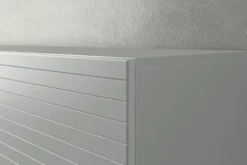 Włoska komoda dwudrzwiowa Gondil 110 cm z przetworzonych butelek PET Beton/Szary