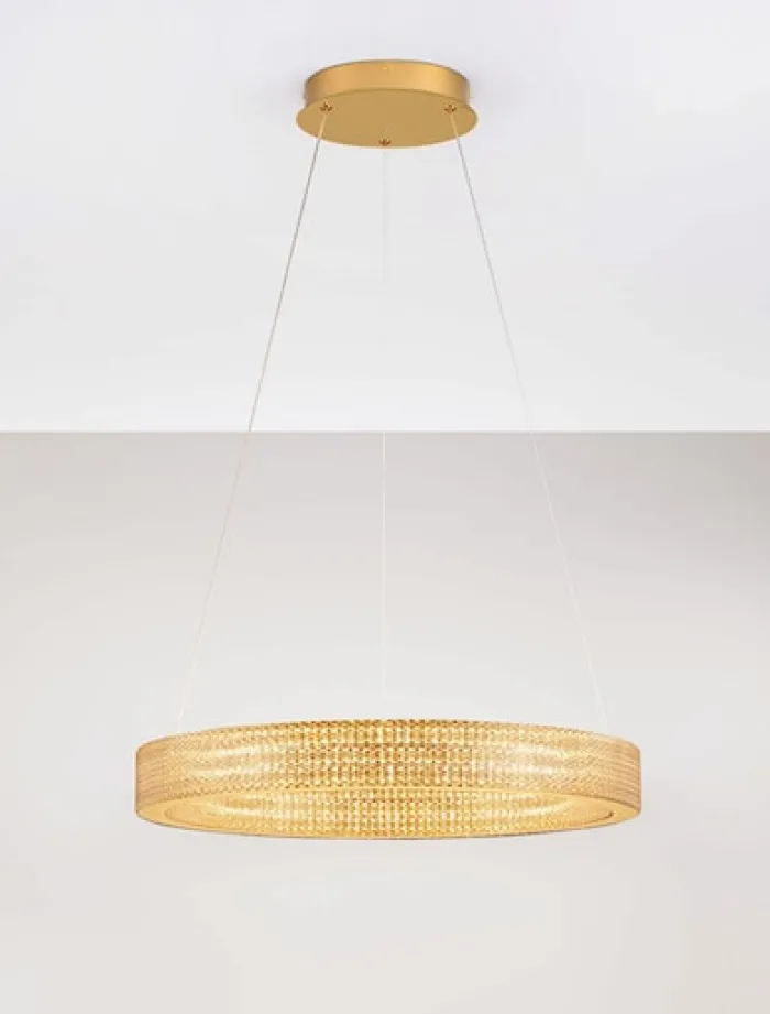 Żyrandol Jacess LED 60 cm złoty