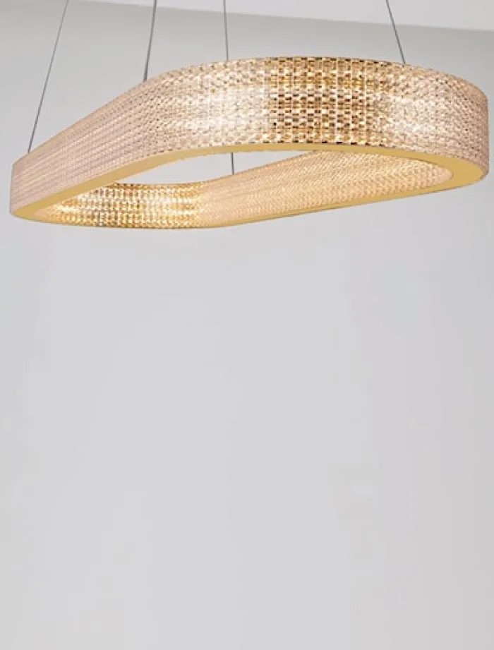 Żyrandol Jacess LED 98x91 cm złoty