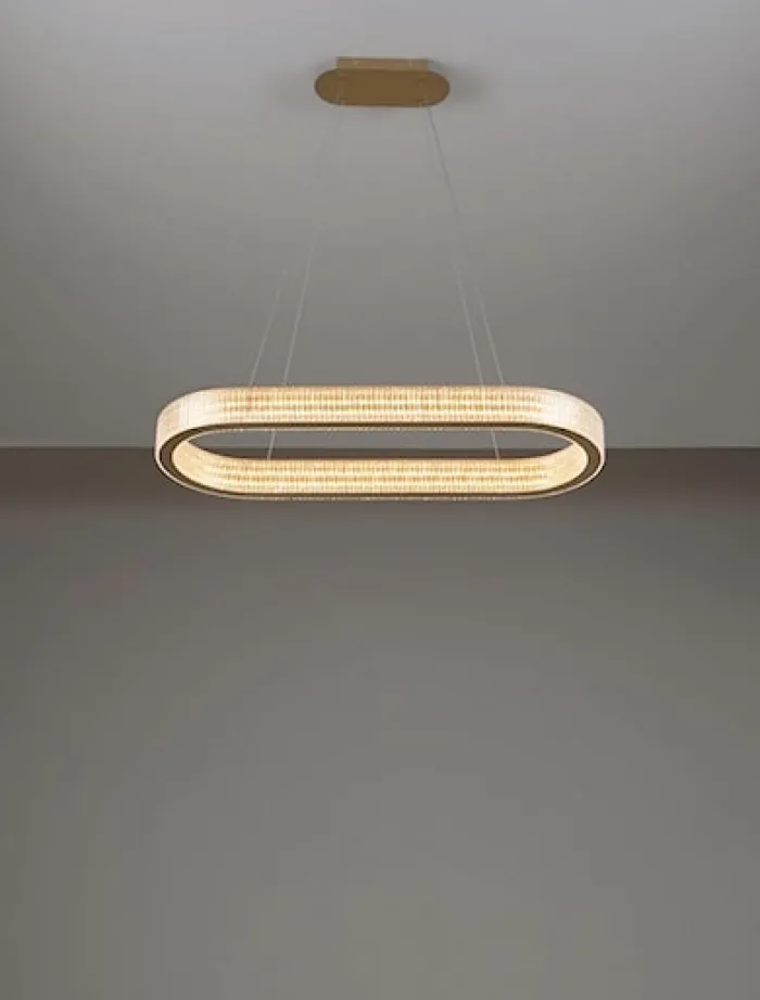 Żyrandol Jacess LED 98x91 cm złoty