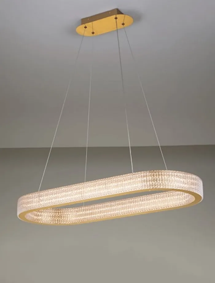 Żyrandol Jacess LED 98x91 cm złoty