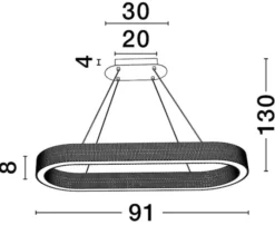 Żyrandol Jacess LED 98x91 cm złoty