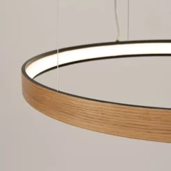 Żyrandol Rio Eik LED 78 cm naturalne drewno 3000K