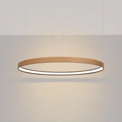 Żyrandol Rio Eik LED 78 cm naturalne drewno 3000K
